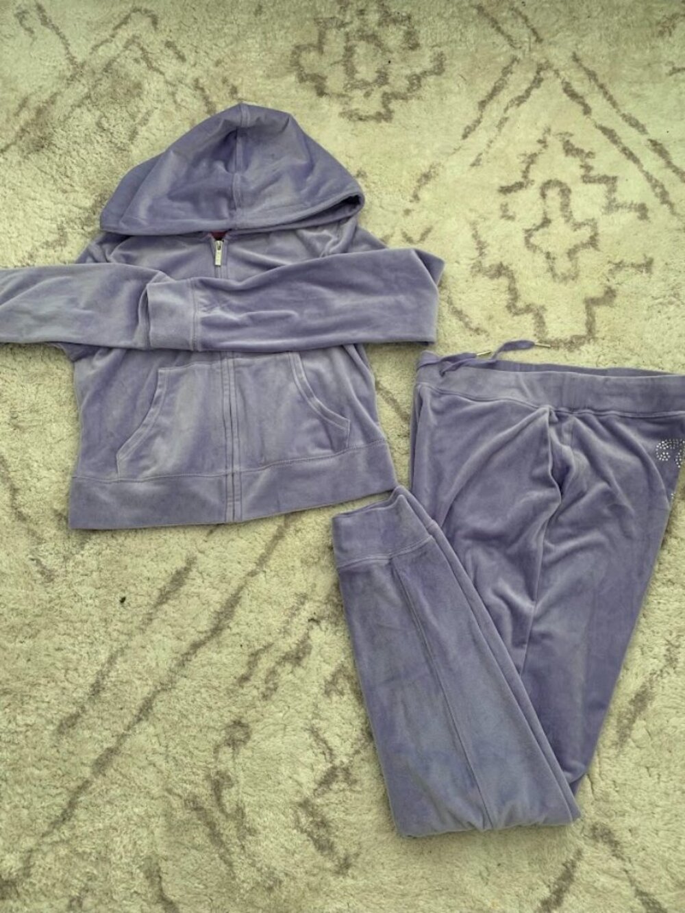 Juicy Couture x Forever 21 Purple Velour Tracksuit Set (Jacket M / Pants S)